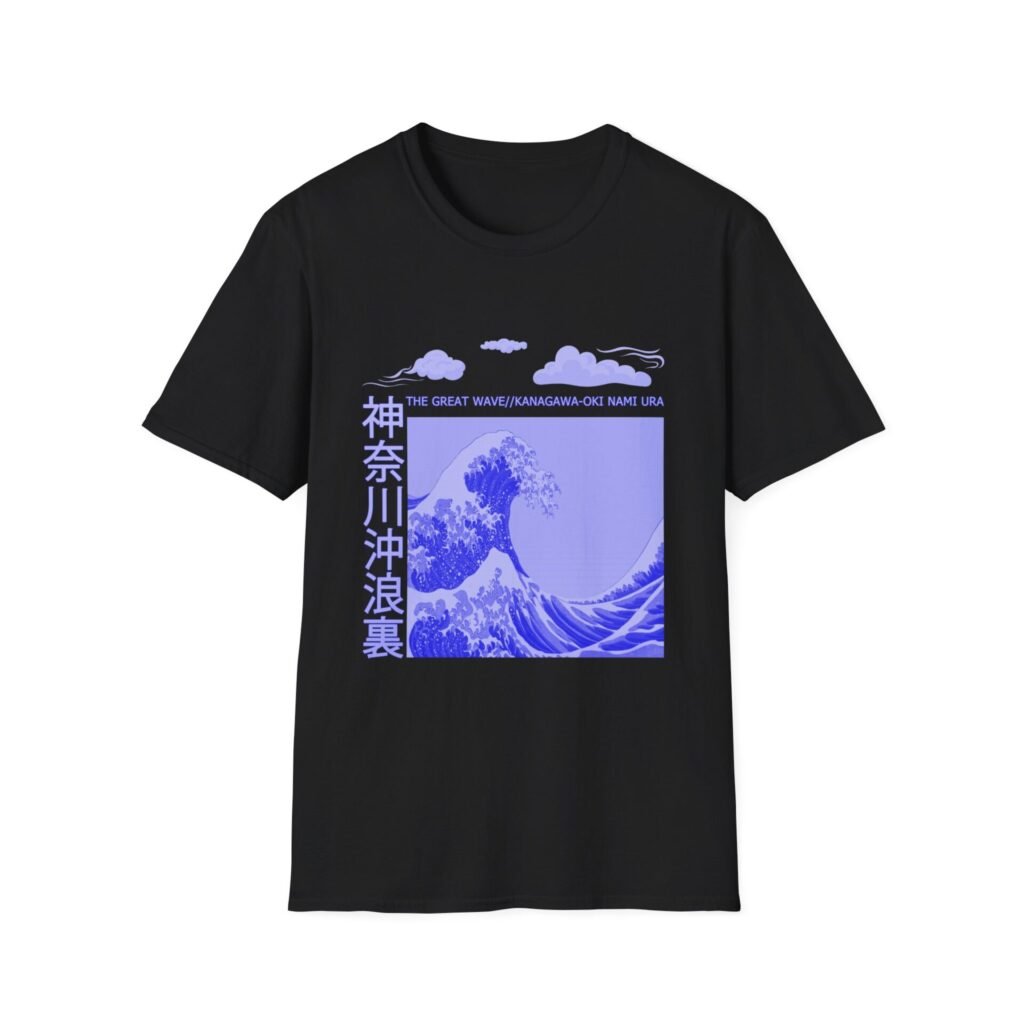 The Great Wave T-Shirt — Kanagawa Ukiyo-e (Blue)