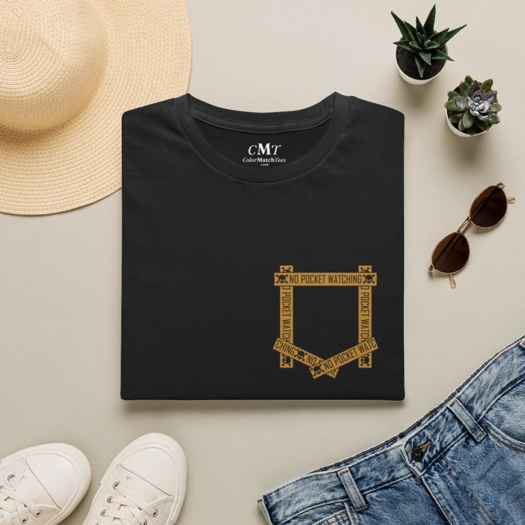 Absolutely No Pocket Watching! T-Shirt (Brown) (folded-2)