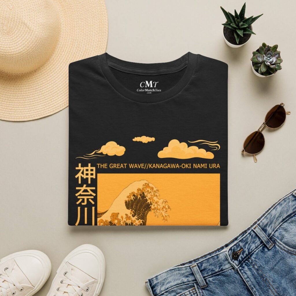 Big Wavy Japanese Orange Color Graphic (folded-2)