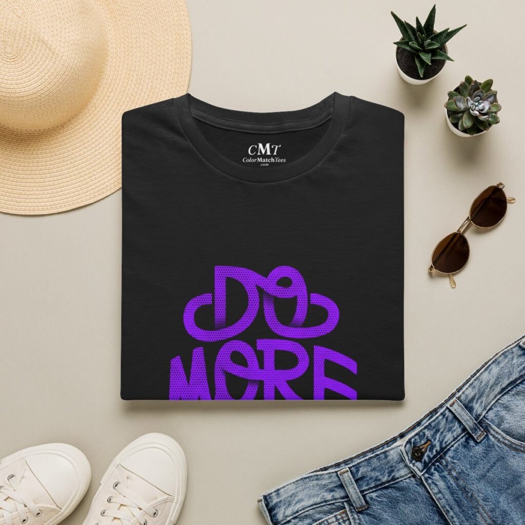 Do More Motivational Hustle T-Shirt (Purple) (folded-2)