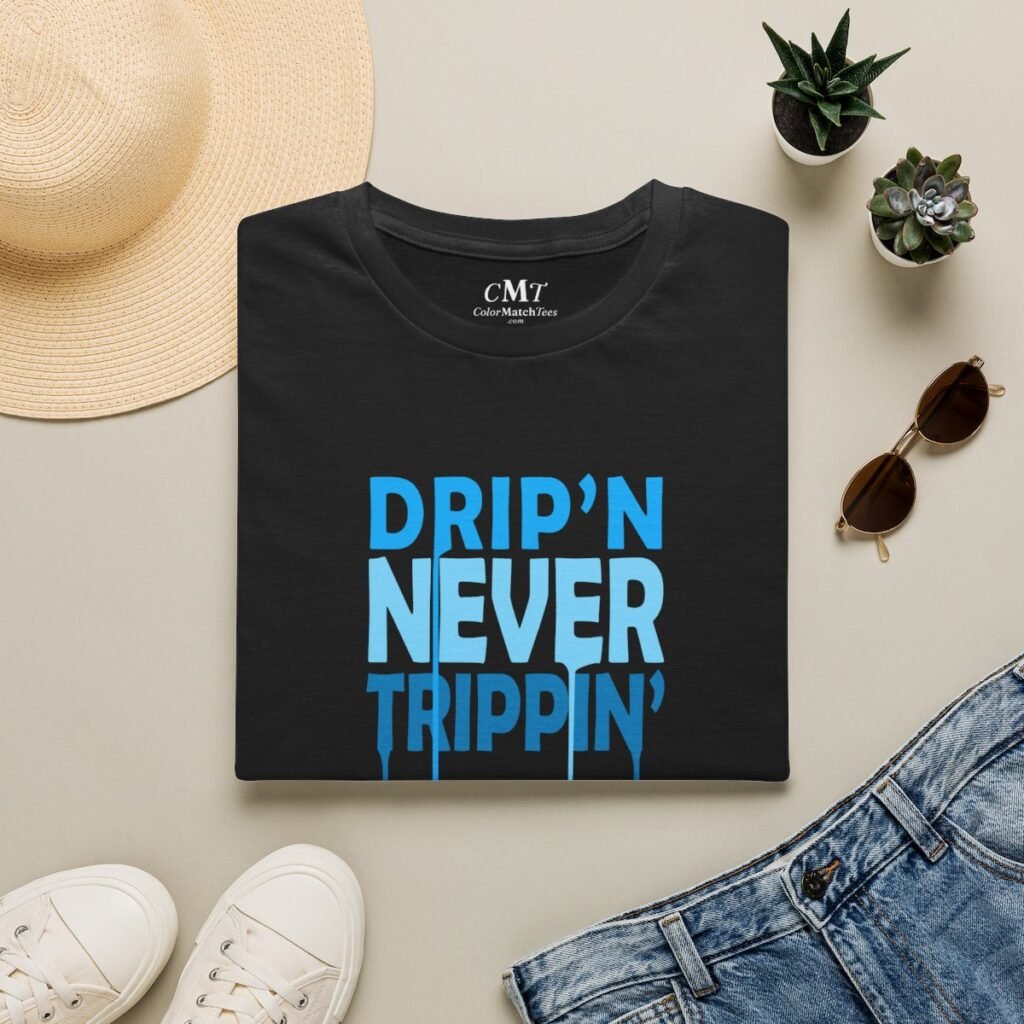 Drip'n Never Slippin' T-Shirt (Blue)