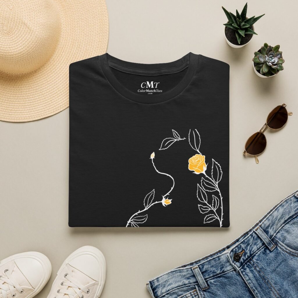 Flower Cat T-Shirt (Varsity Gold) (folded-2)