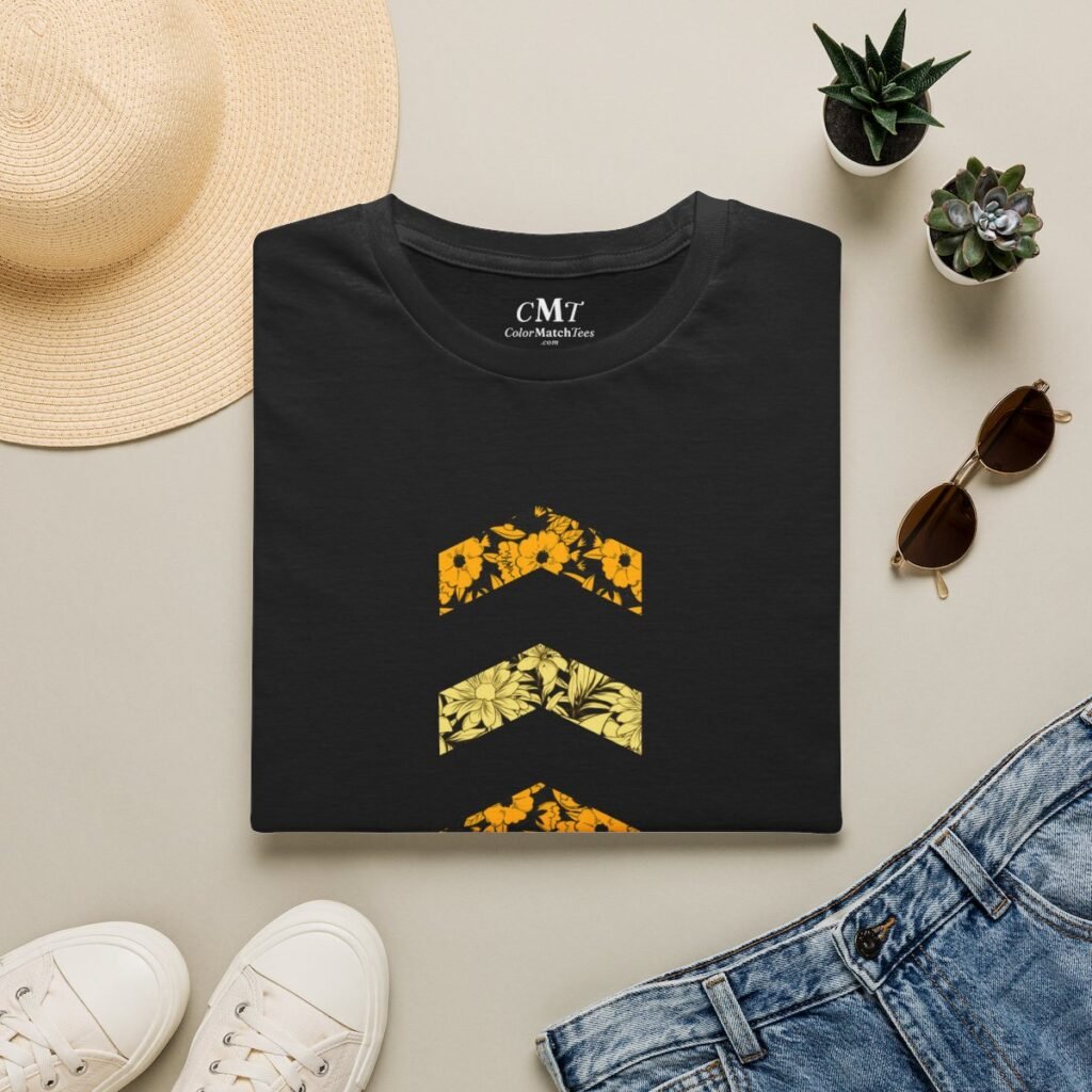 Flower Chevrons T-Shirt (Varsity Gold)