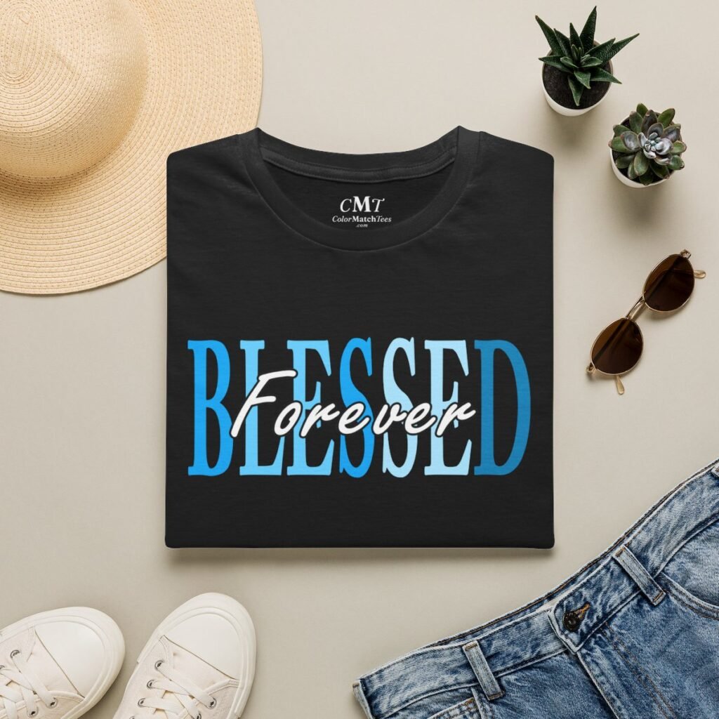 Forever Blessed T-Shirt (Blue) (folded-2)