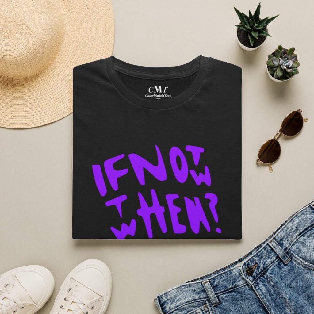 If Not Now Then When Hustle T-Shirt (Purple) (folded-2)