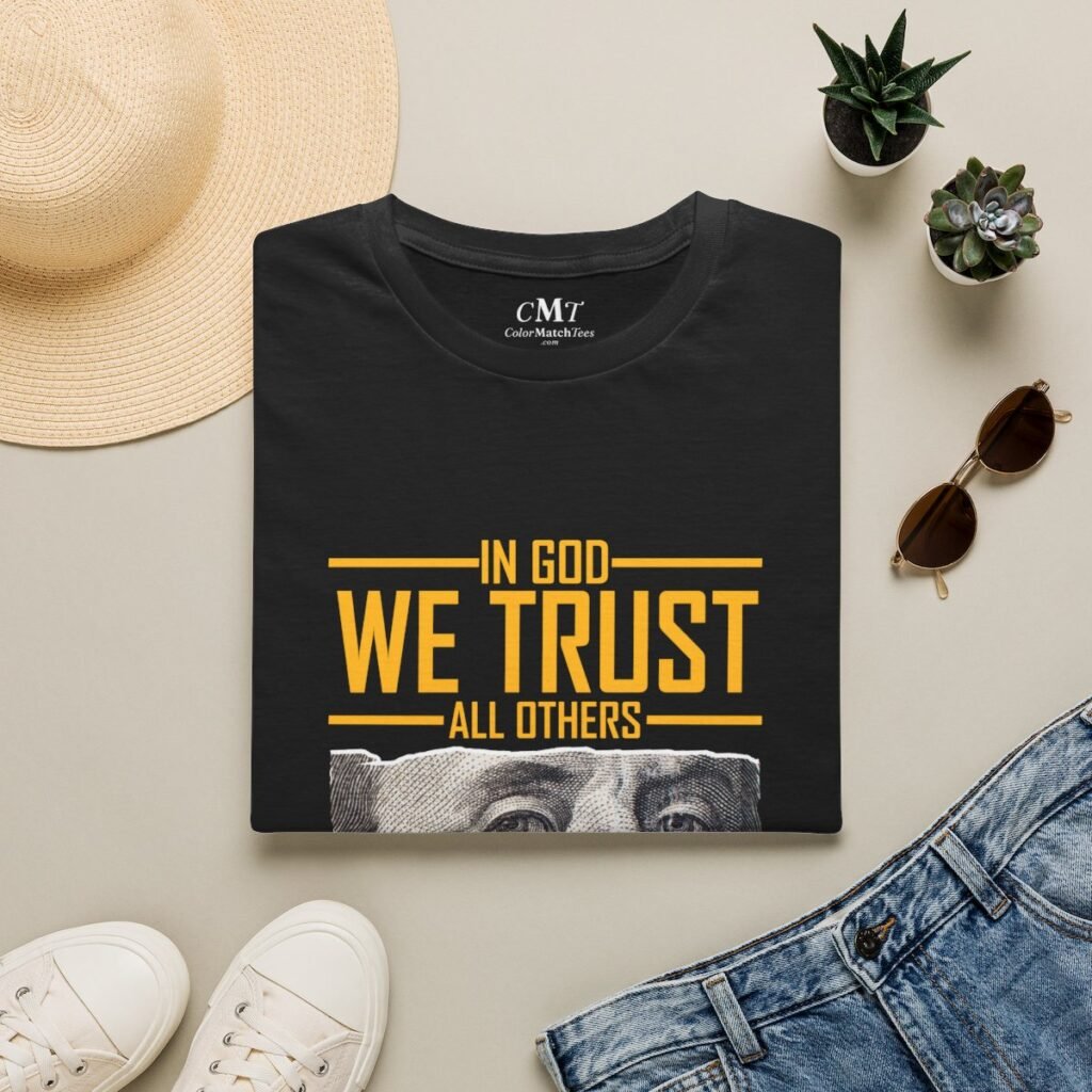 In God We Trust All Others Pay Cash T-Shirt (Varsity Gold)