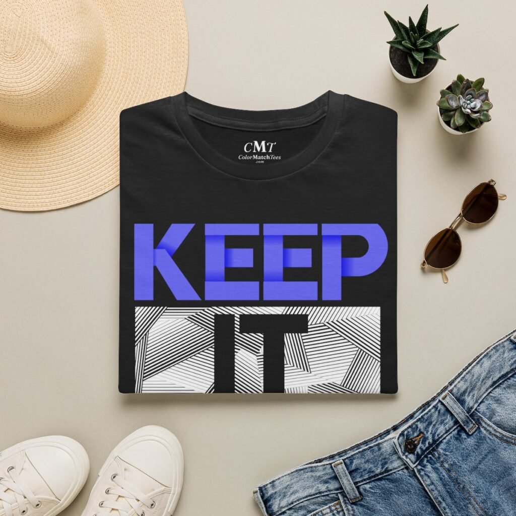 Keep It 100 v2 T-Shirt (Blue) (folded-2)