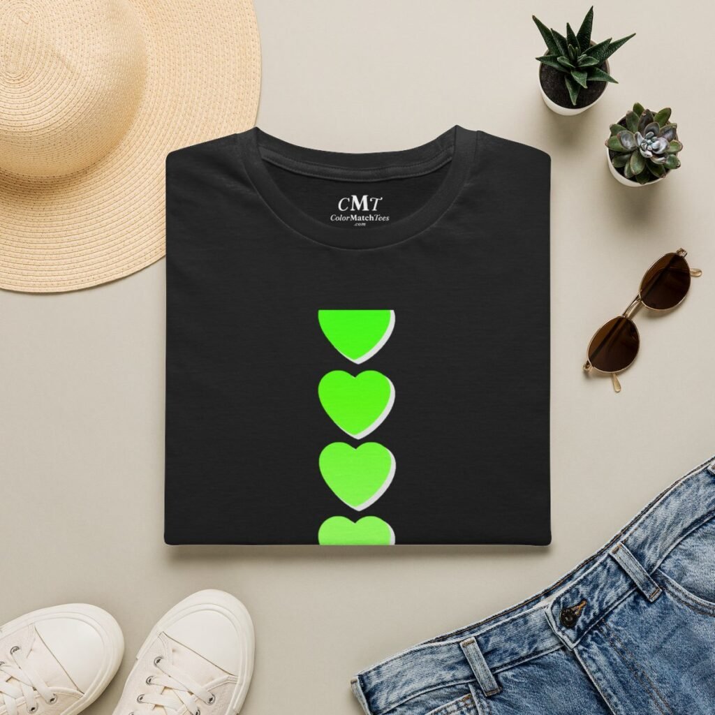 Love-X6 T-Shirt (Green) (folded-2)