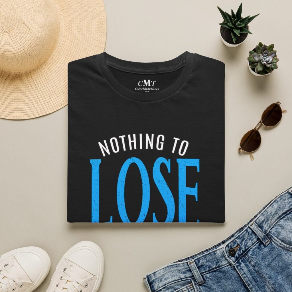 Nothing to Lose T-Shirt (Blue) (folded-2)