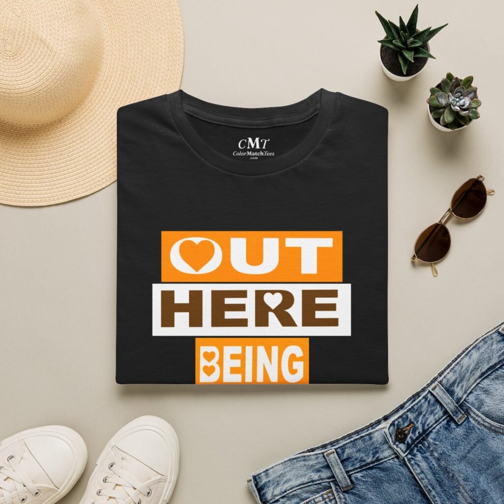 Out Here Being Cute v2 T-Shirt (Orange)