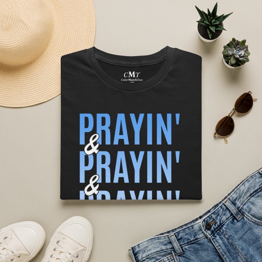 Prayin'-X4 T-Shirt (Blue)
