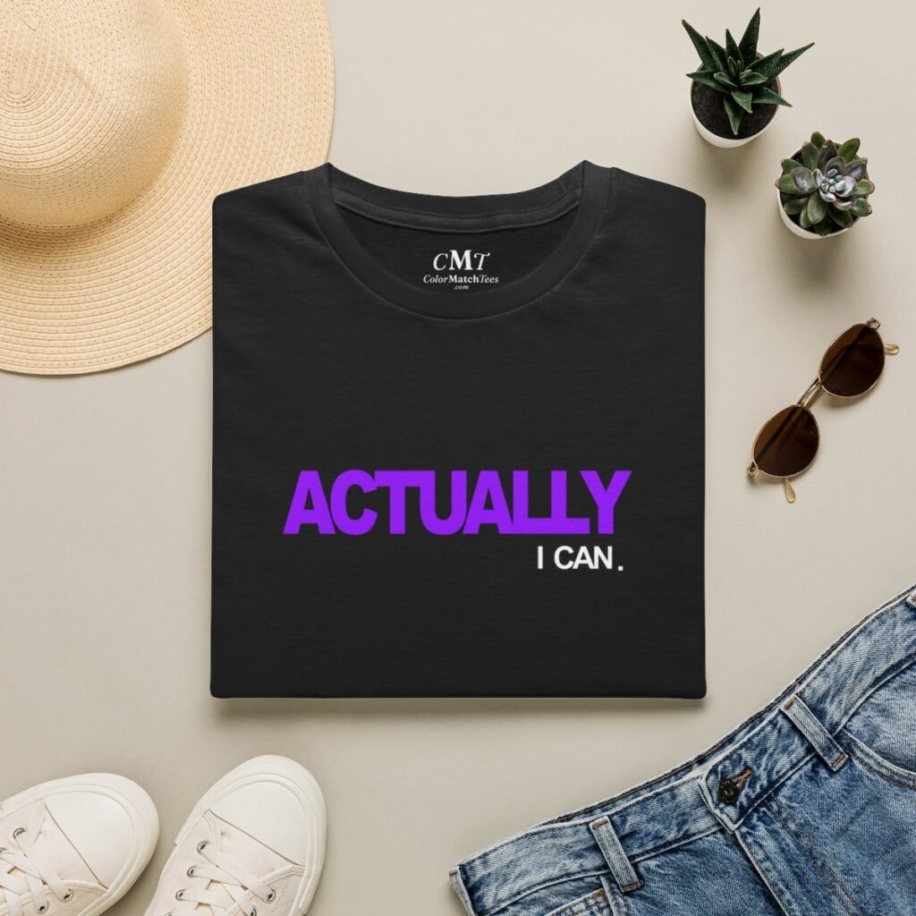 Actually I Can T-Shirt (Purple)
