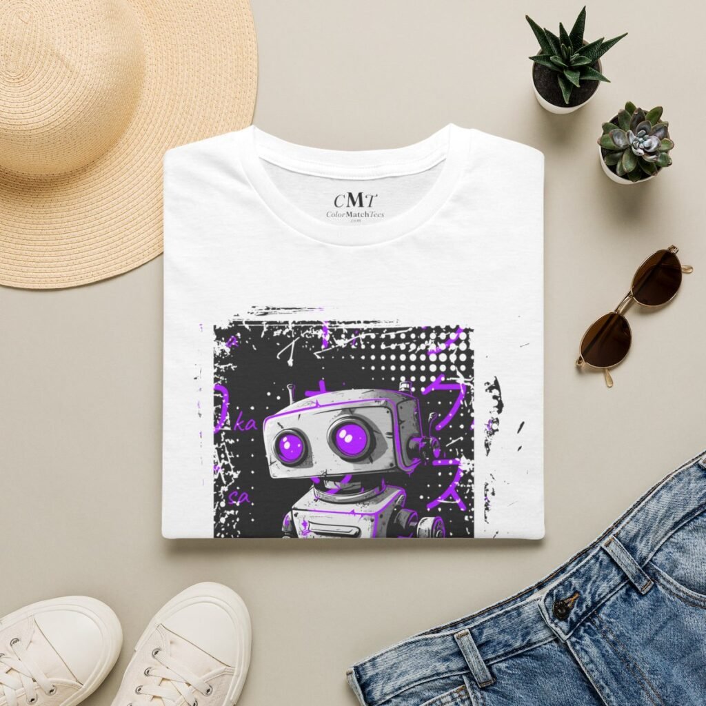 Purple Cyberpunk Robot Kicks Purple Color Graphic (folded-2)