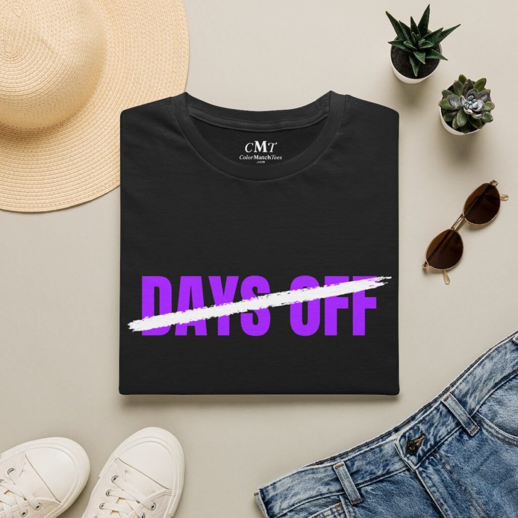 No Days Off T-Shirt (Purple)