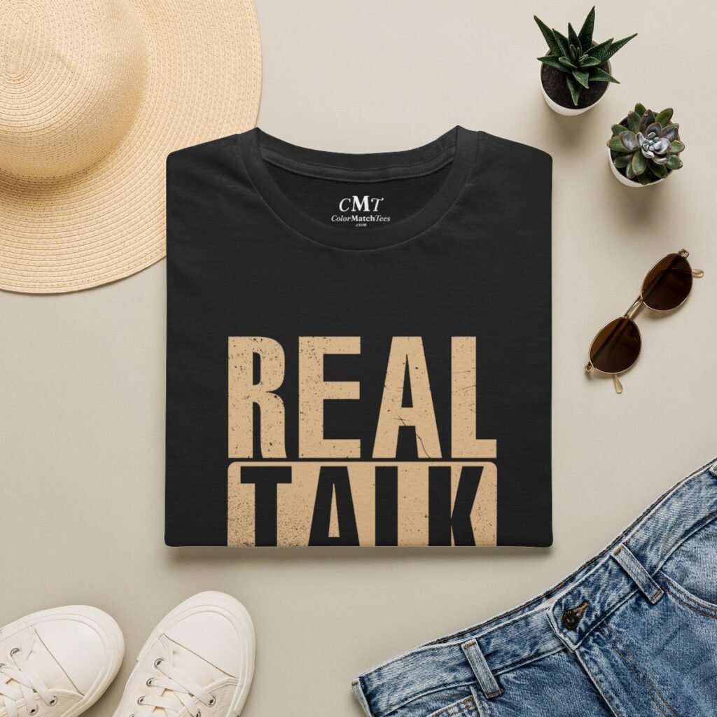 Real Talk T-Shirt (Tan) (folded-2)