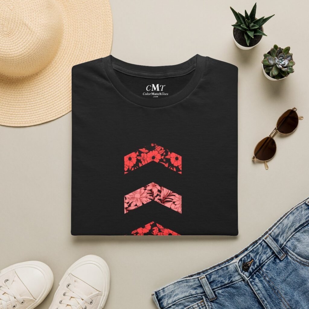 Flower Chevrons T-Shirt (Red)