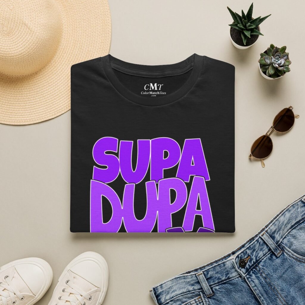 SupaDupaFly T-Shirt (Purple) (folded-2)