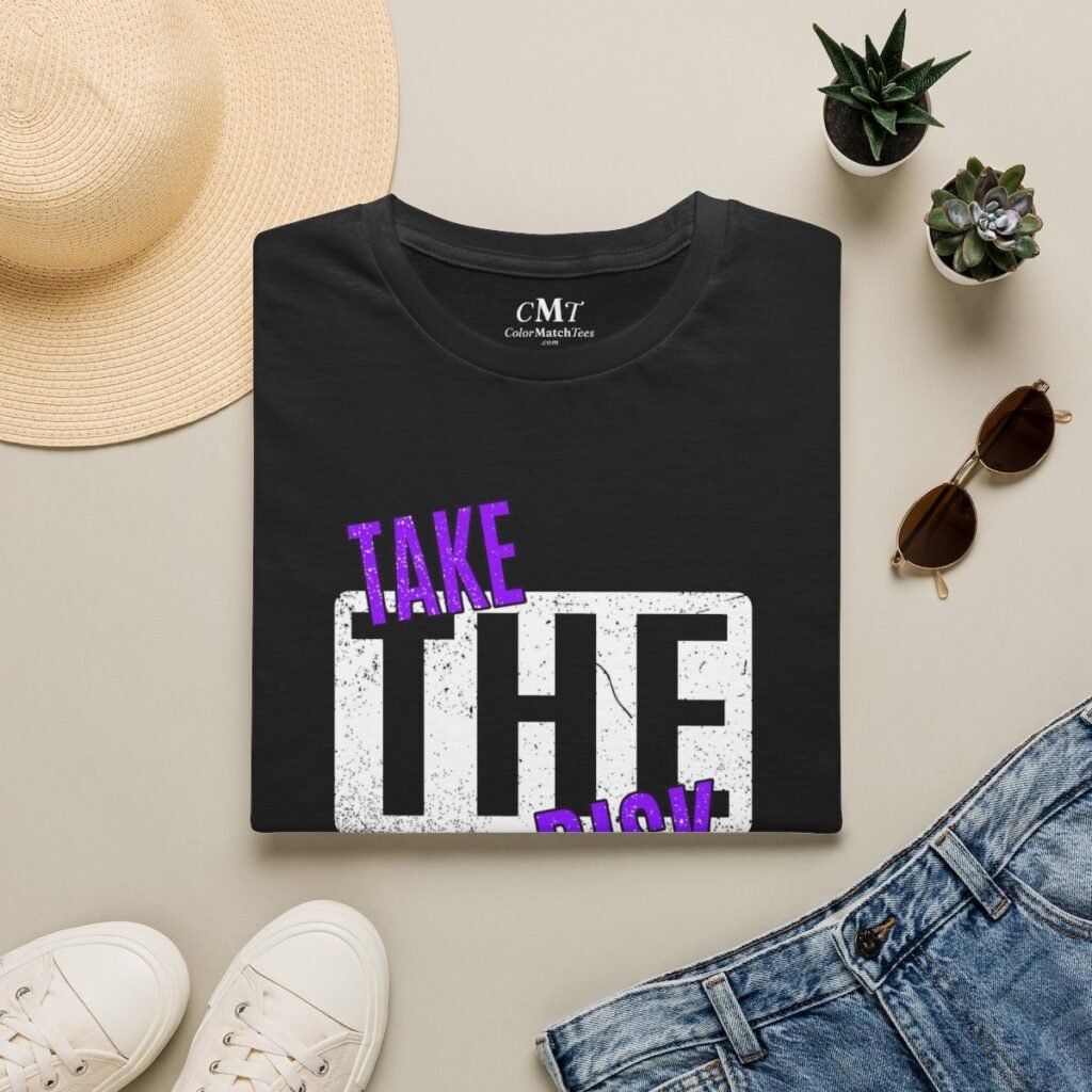 Take the Risk T-Shirt (Purple) (folded-2)
