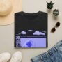 The Great Wave Vintage-Inspired T-Shirt — Kanagawa Ukiyo-e Graphic (Blue) (folded-2)