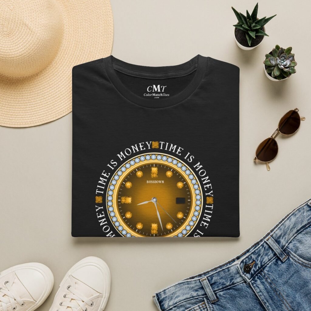 Time Is Money T-Shirt (Varsity Gold) (folded-2)