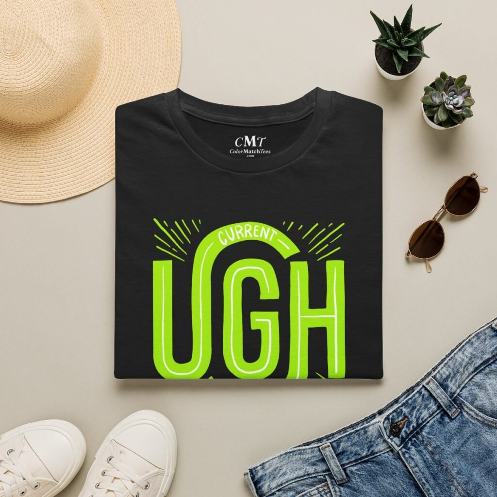 UGH! Mood T-Shirt (Green) (folded-2)