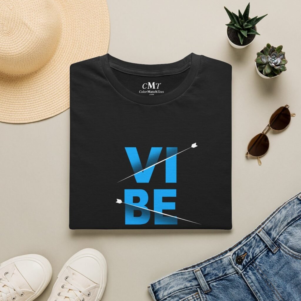 Vibe Check T-Shirt (Blue) (folded-2)