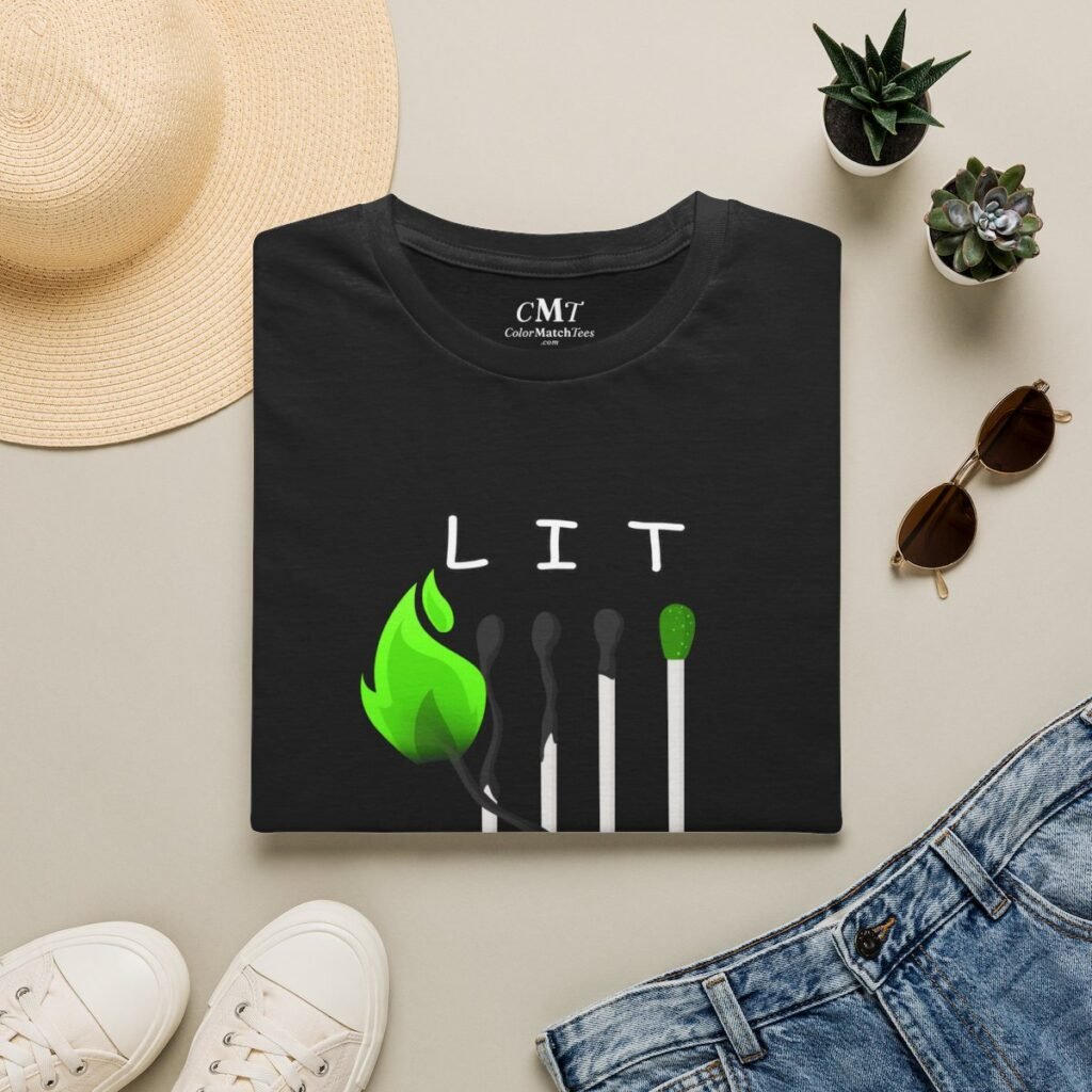 You Know It's LIT T-Shirt (Green) (folded-2)